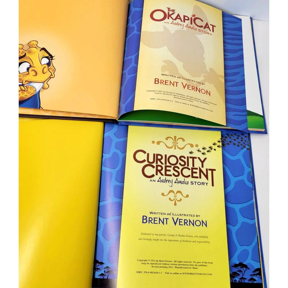 Curiosity Crescent & The Okapicat Brent Vernon Audrey Amaka Kids Hardcover Books